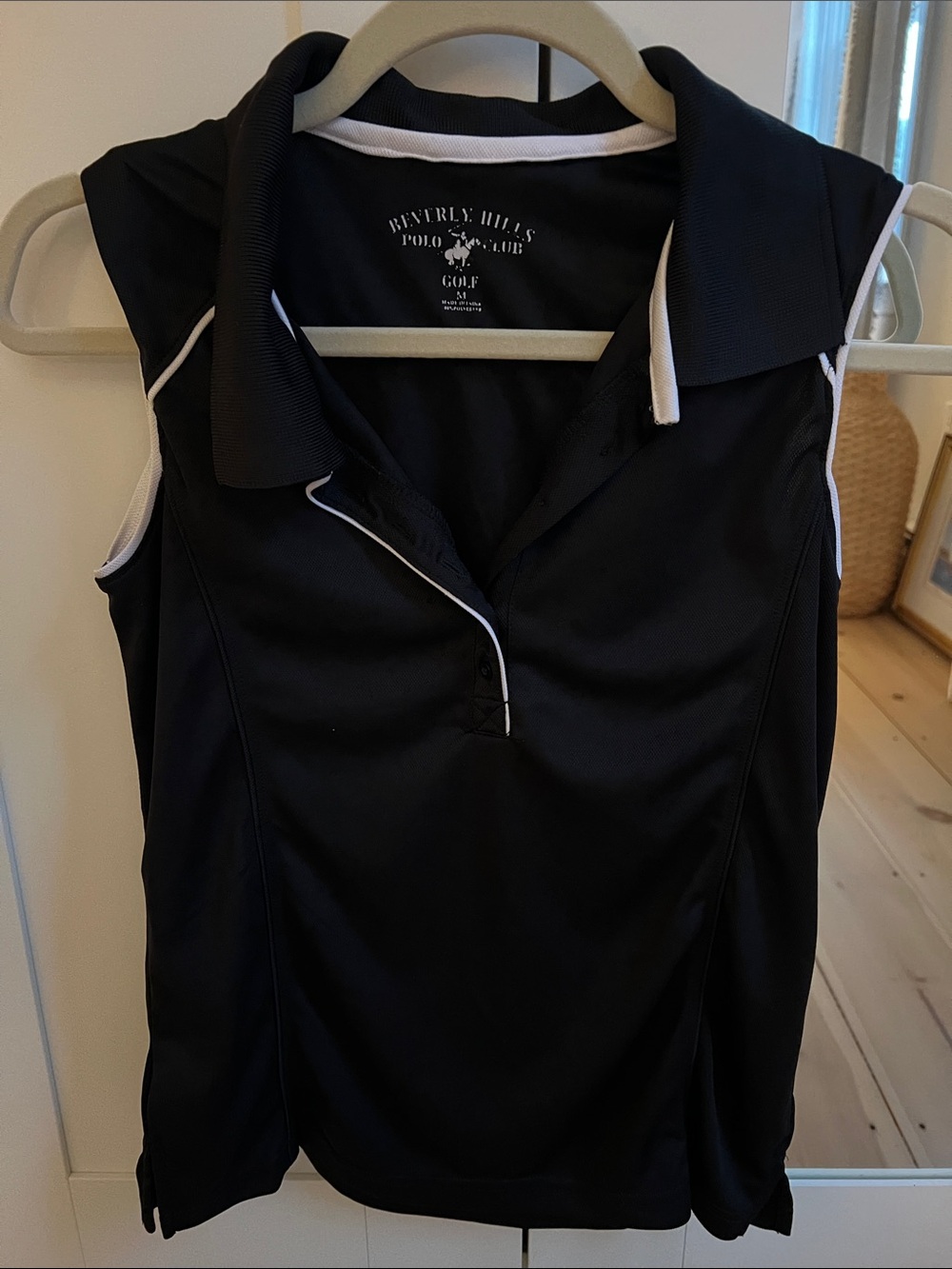 Sleeveless Polo Top
